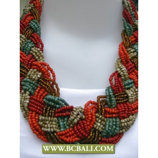 Seed Beading Necklace Mutli Colors